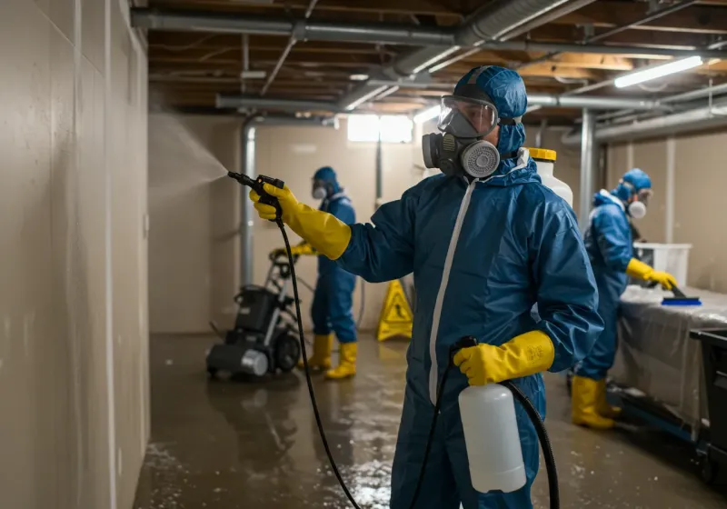 Basement Sanitization and Antimicrobial Treatment process in Pinebluff, NC