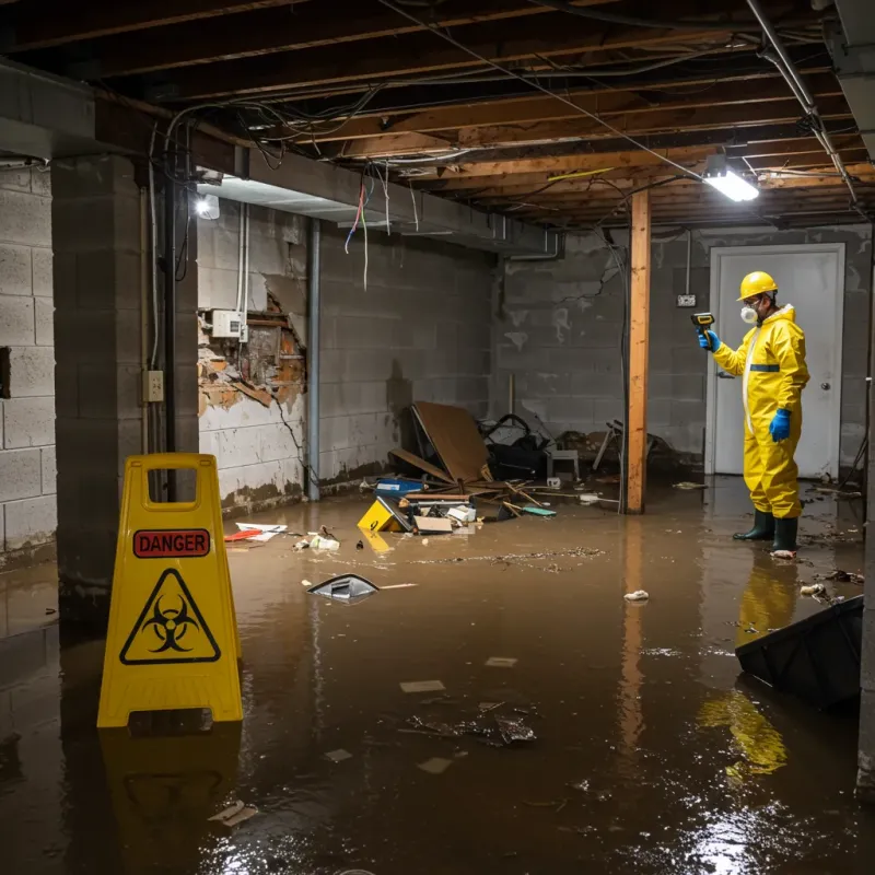 Flooded Basement Electrical Hazard in Pinebluff, NC Property